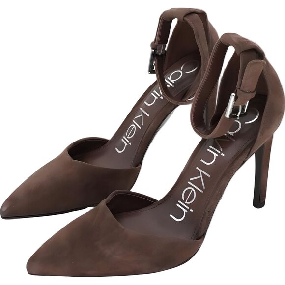 Calvin Klein Hilda Pointed Toe Brown Heels for Women Size 8 - Picture 2 of 6